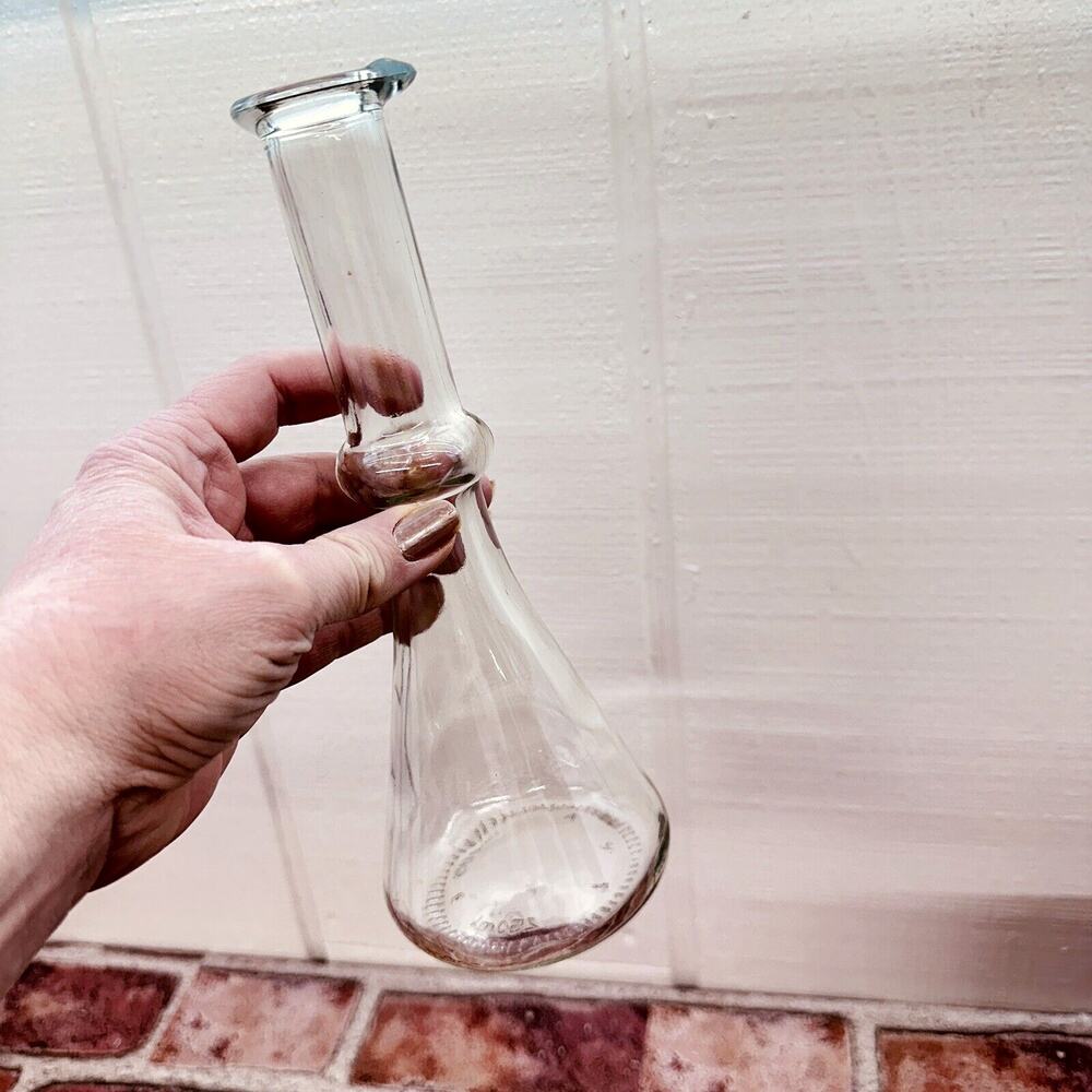 Apothecary Beaker‎ Glass Oil Vinegar Bottle Dispenser Cruet Flask 8.5in